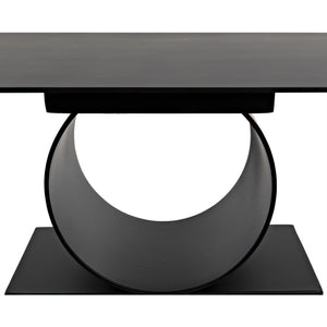 Noir Shape Side Table, Black Steel-Noir Furniture-Blue Hand Home