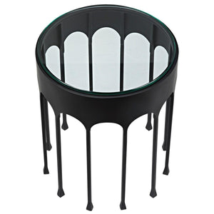 Noir Furniture Achille Side Table, Black Metal-Noir Furniture-Blue Hand Home