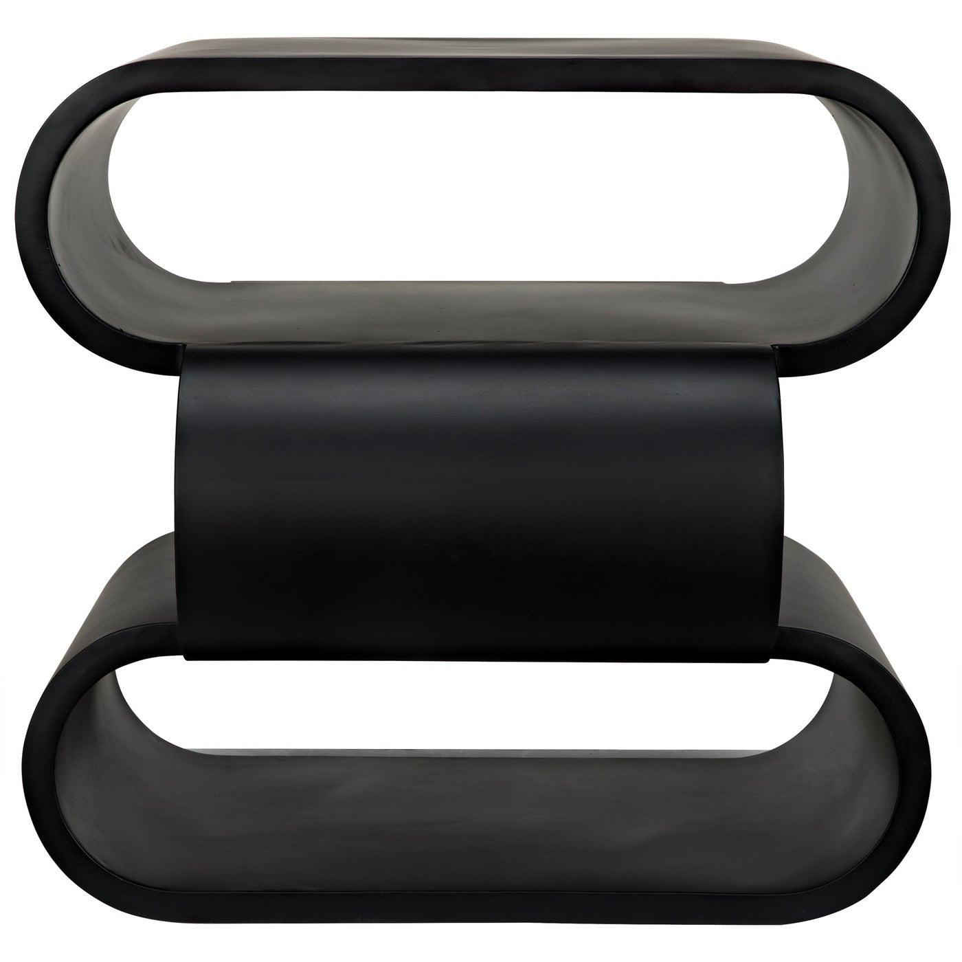 Noir Nada Side Table, Black Steel-Noir Furniture-Blue Hand Home