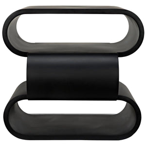 Noir Nada Side Table, Black Steel-Noir Furniture-Blue Hand Home
