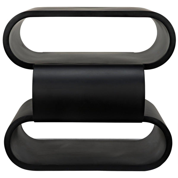 Noir Nada Side Table, Black Steel-Noir Furniture-Blue Hand Home