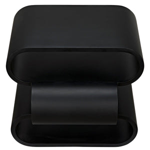 Noir Nada Side Table, Black Steel-Noir Furniture-Blue Hand Home
