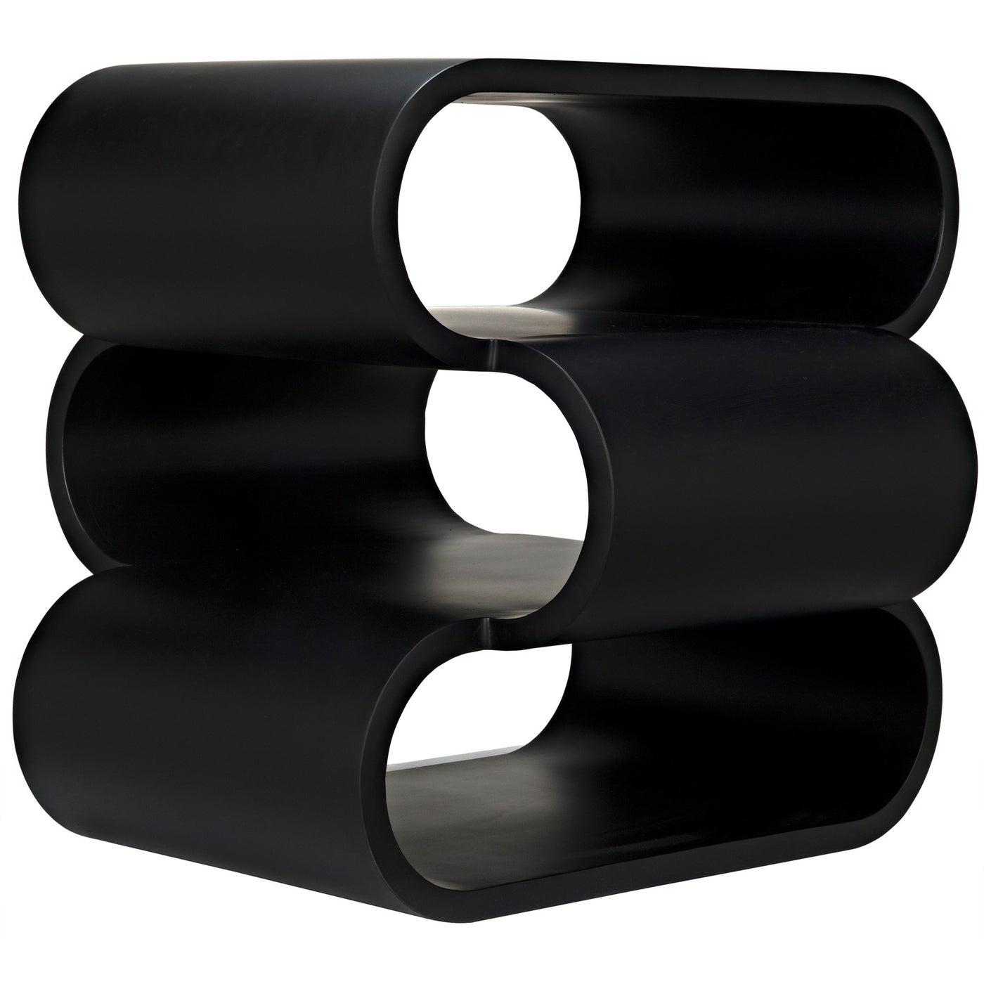 Noir Nada Side Table, Black Steel-Noir Furniture-Blue Hand Home