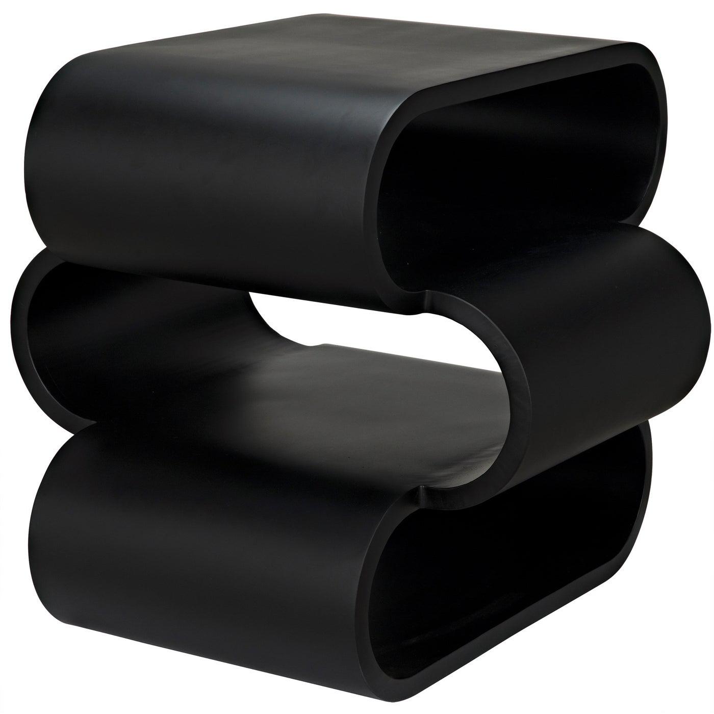 Noir Nada Side Table, Black Steel-Noir Furniture-Blue Hand Home