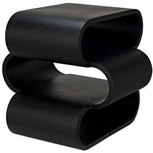 Noir Nada Side Table, Black Steel-Noir Furniture-Blue Hand Home