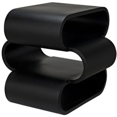 Noir Nada Side Table, Black Steel-Noir Furniture-Blue Hand Home