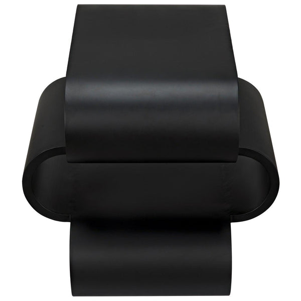 Noir Nada Side Table, Black Steel-Noir Furniture-Blue Hand Home