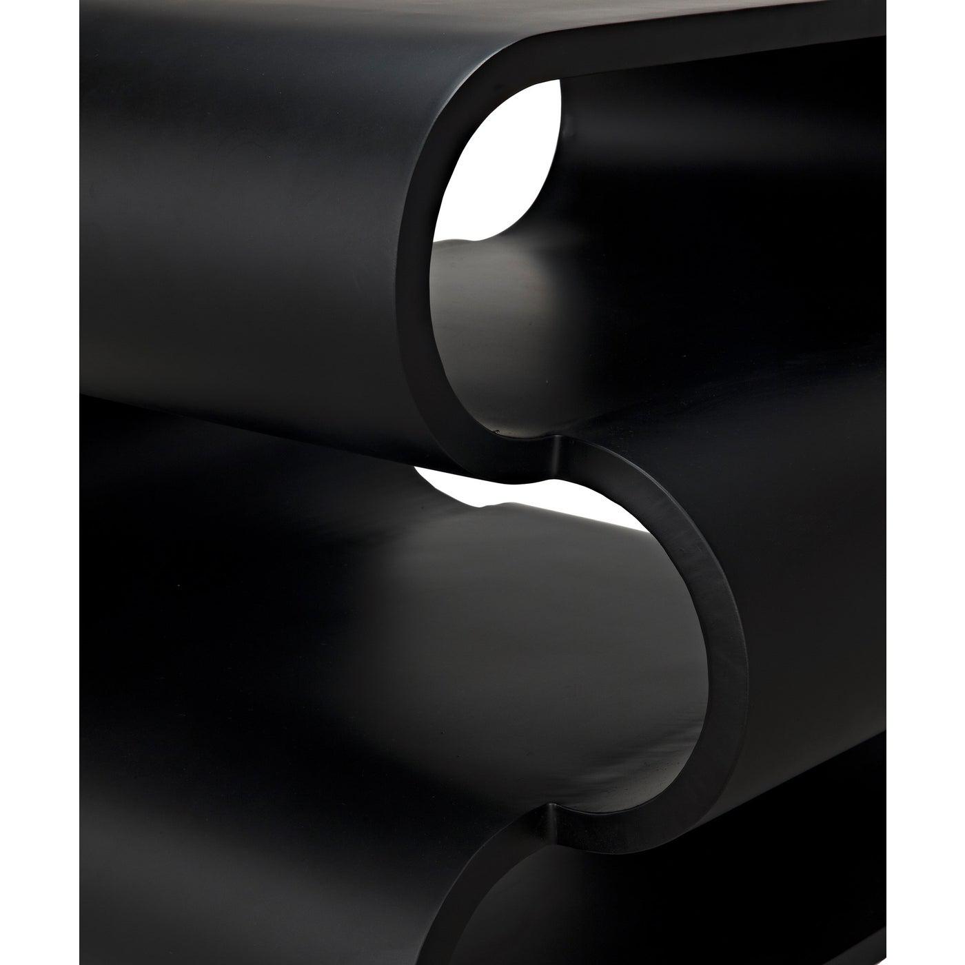 Noir Nada Side Table, Black Steel-Noir Furniture-Blue Hand Home