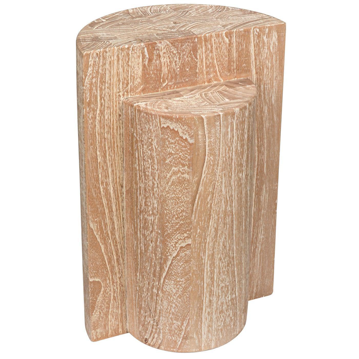 Noir Half and Half Side Table, Distressed Mindi-Noir Furniture-Blue Hand Home