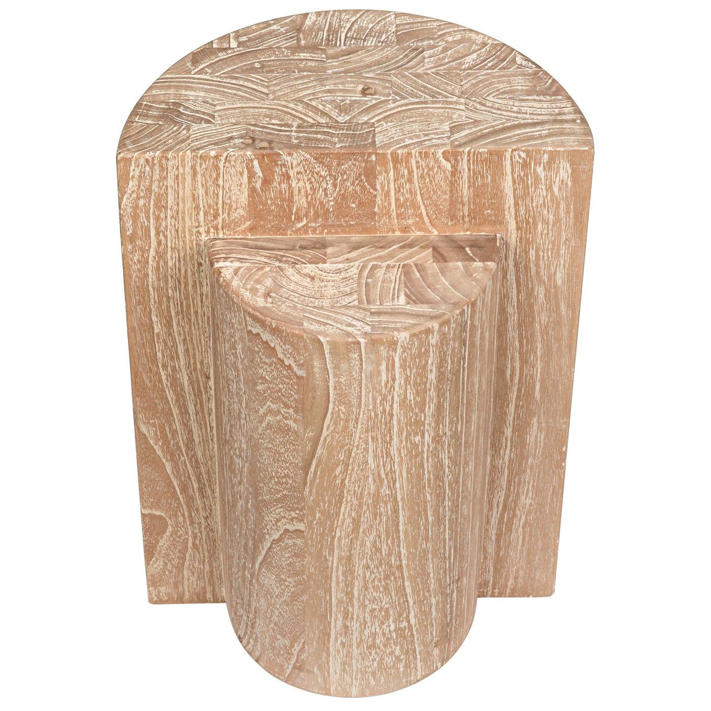 Noir Half and Half Side Table, Distressed Mindi-Noir Furniture-Blue Hand Home