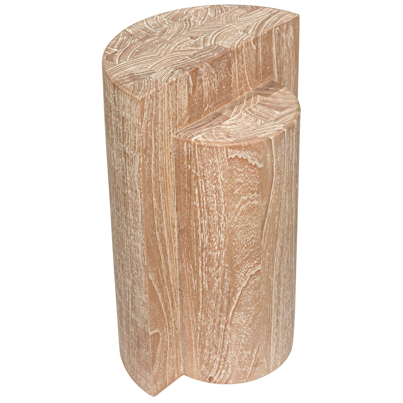 Noir Half and Half Side Table, Distressed Mindi-Noir Furniture-Blue Hand Home