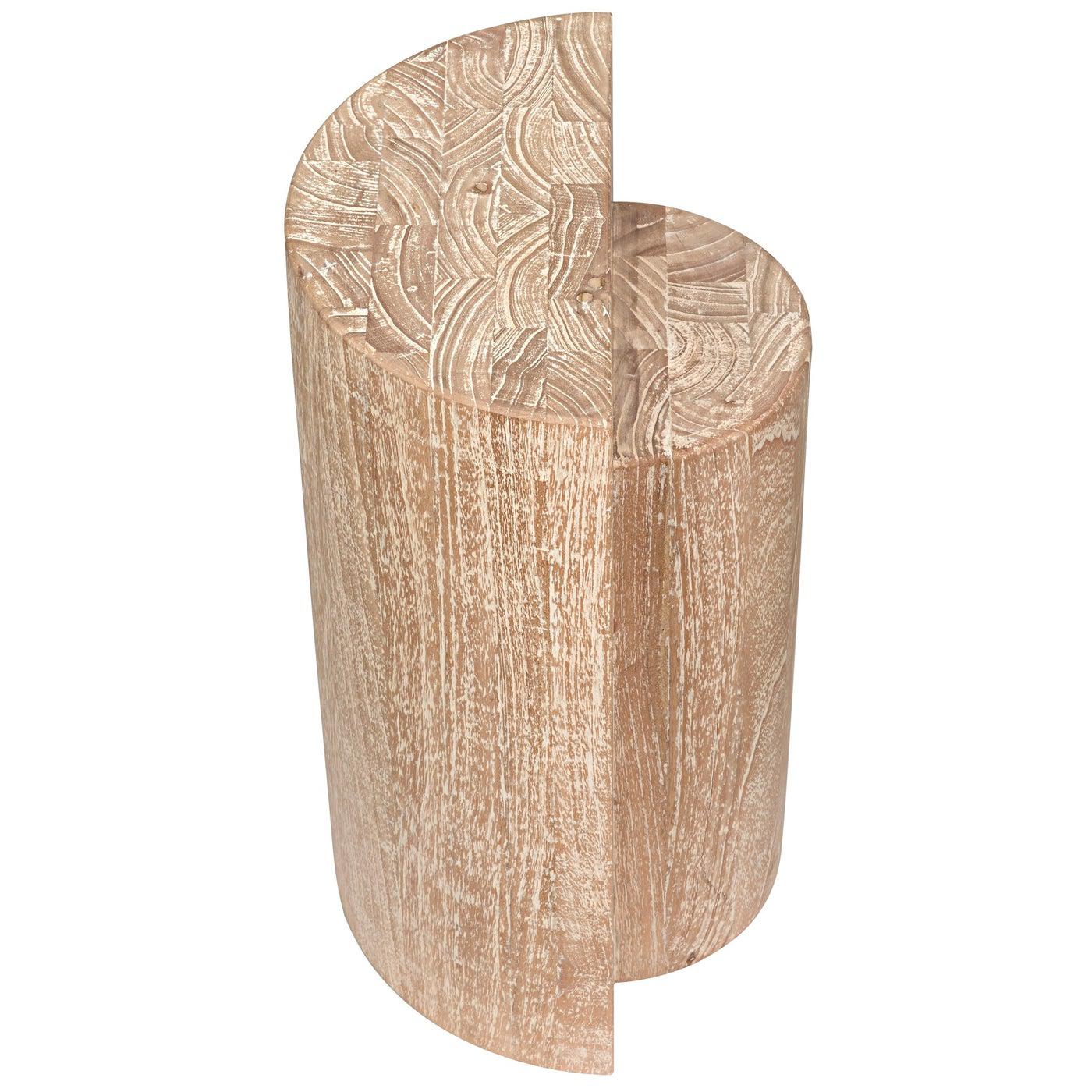 Noir Half and Half Side Table, Distressed Mindi-Noir Furniture-Blue Hand Home