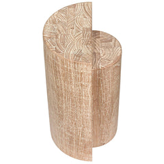 Noir Half and Half Side Table, Distressed Mindi-Noir Furniture-Blue Hand Home