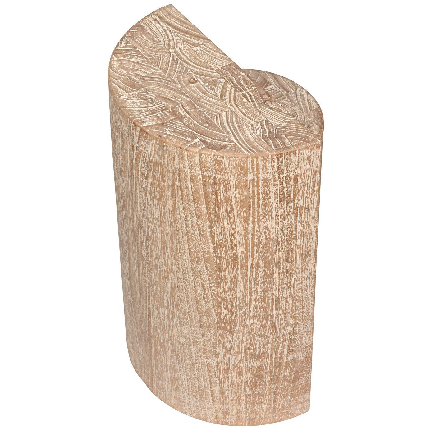 Noir Half and Half Side Table, Distressed Mindi-Noir Furniture-Blue Hand Home