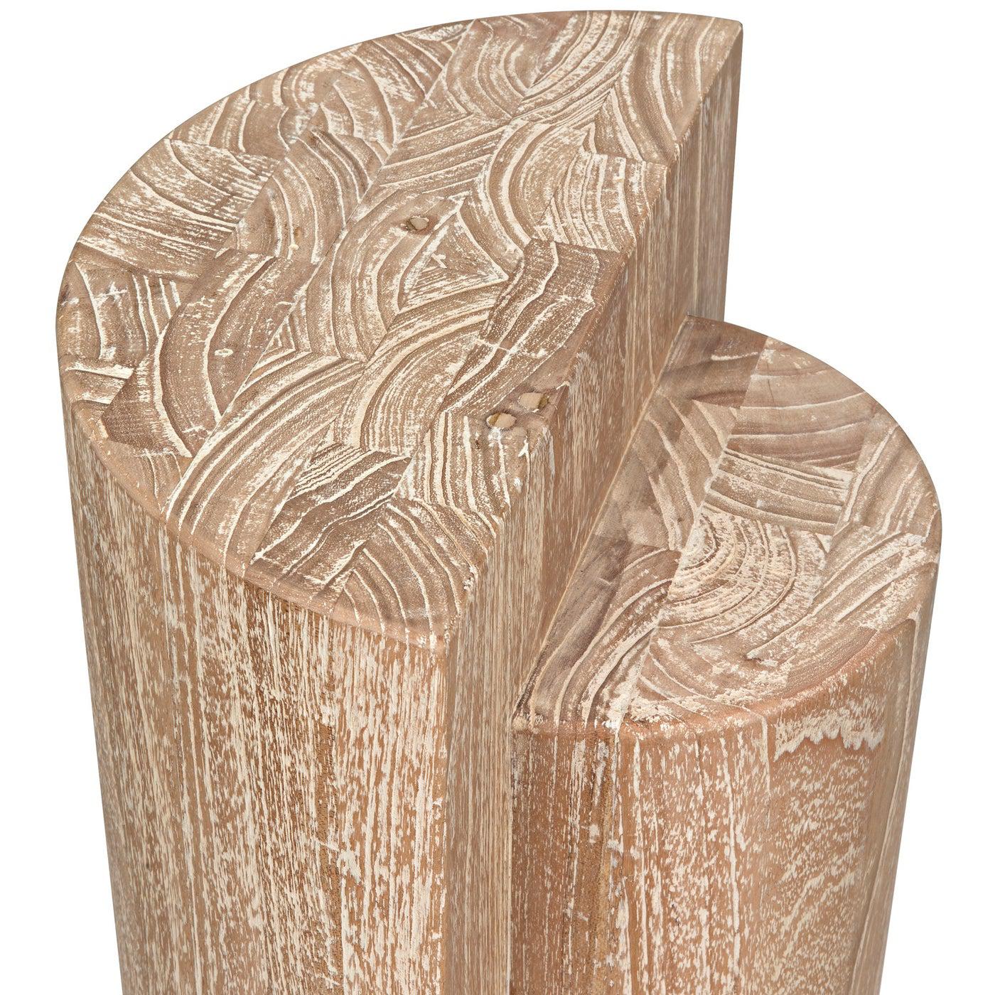 Noir Half and Half Side Table, Distressed Mindi-Noir Furniture-Blue Hand Home