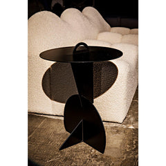 Noir Mobilis Side Table, Black Steel-Noir Furniture-Blue Hand Home