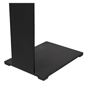 Noir Ledge All Metal Side Table, Black Steel-Noir Furniture-Blue Hand Home