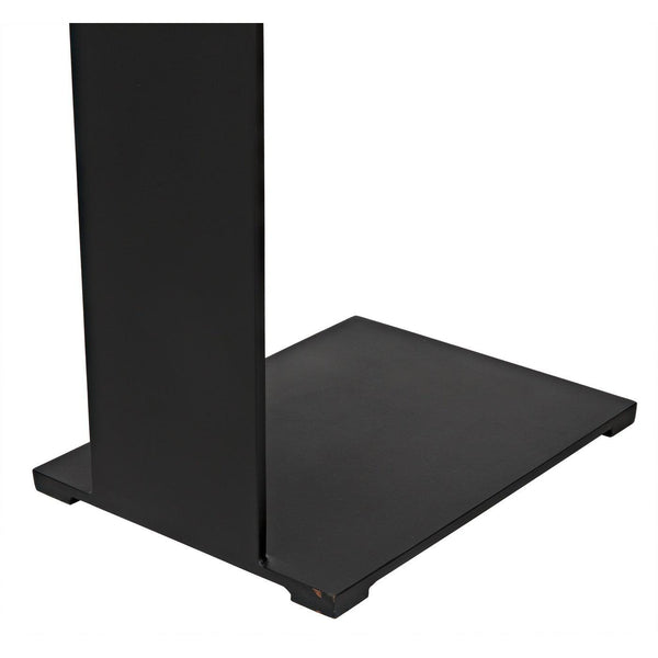 Noir Ledge All Metal Side Table, Black Steel-Noir Furniture-Blue Hand Home