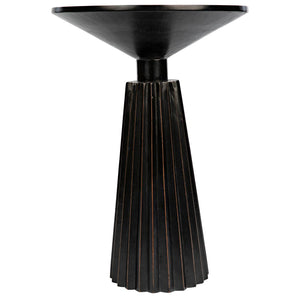 Noir Orson Side Table, Hand Rubbed Black-Noir Furniture-Blue Hand Home