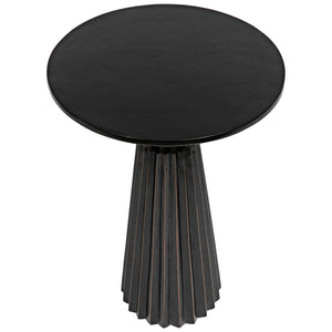 Noir Orson Side Table, Hand Rubbed Black-Noir Furniture-Blue Hand Home