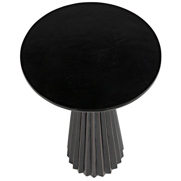 Noir Orson Side Table, Hand Rubbed Black-Noir Furniture-Blue Hand Home