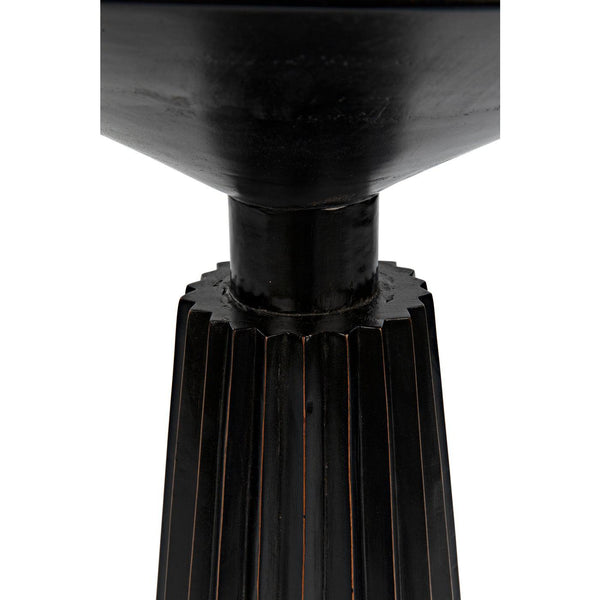 Noir Orson Side Table, Hand Rubbed Black-Noir Furniture-Blue Hand Home
