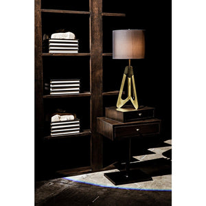 Noir Enola Side Table, Ebony Walnut with Steel Base-Noir Furniture-Blue Hand Home
