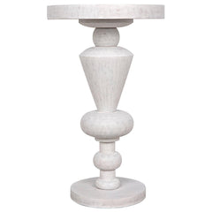 Noir Fenring Side Table, White Wash-Noir Furniture-Blue Hand Home