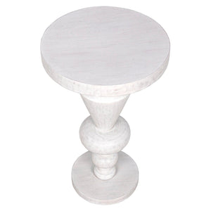 Noir Fenring Side Table, White Wash-Noir Furniture-Blue Hand Home