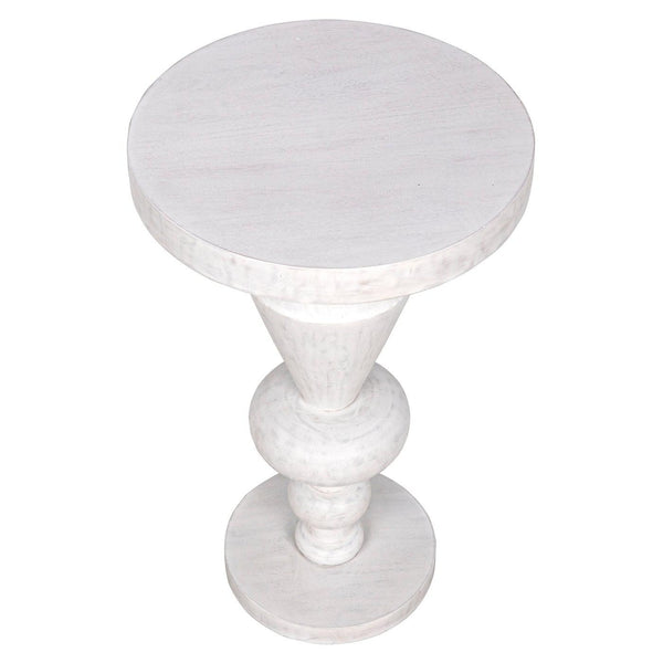 Noir Fenring Side Table, White Wash-Noir Furniture-Blue Hand Home
