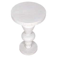 Noir Fenring Side Table, White Wash-Noir Furniture-Blue Hand Home