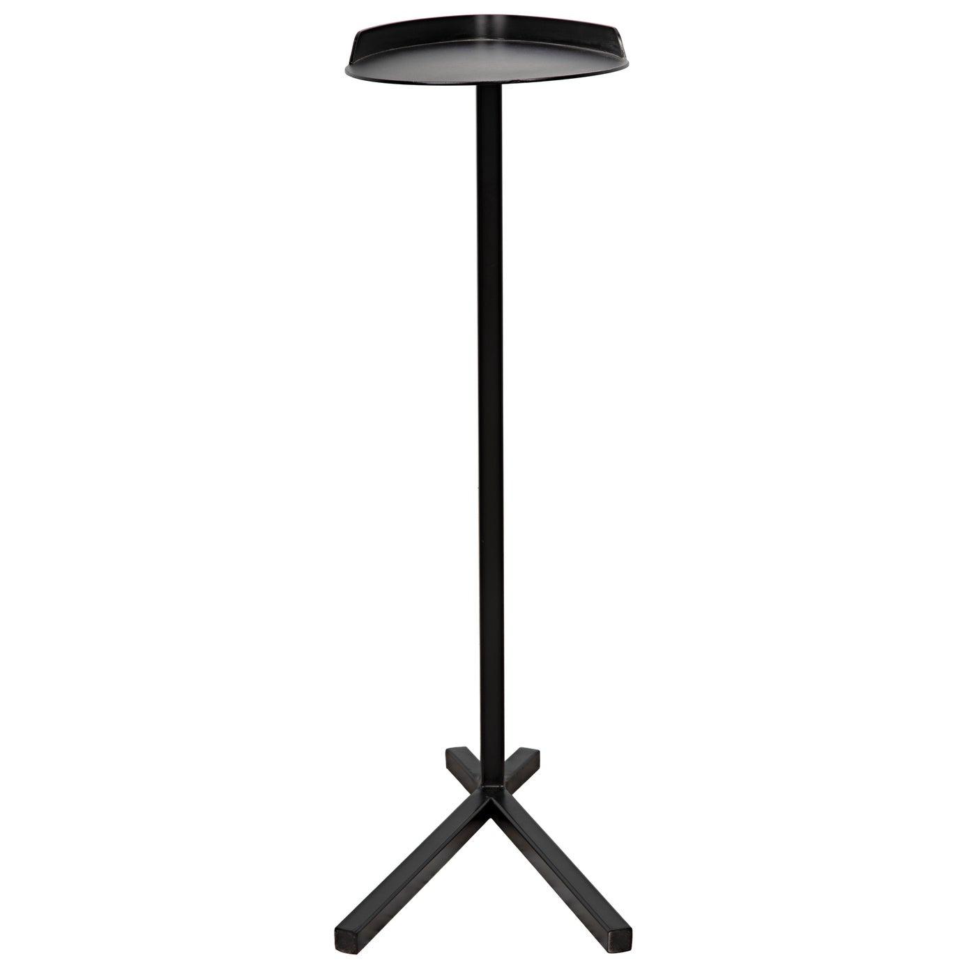 Noir Golem Side Table, Black Steel-Noir Furniture-Blue Hand Home