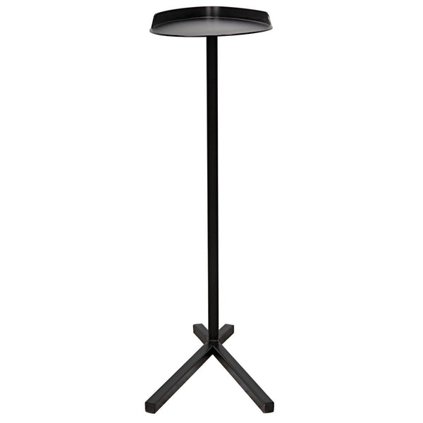 Noir Golem Side Table, Black Steel-Noir Furniture-Blue Hand Home