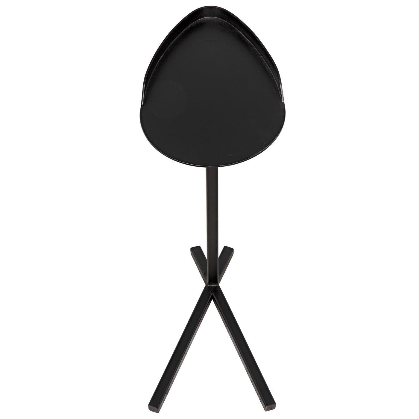 Noir Golem Side Table, Black Steel-Noir Furniture-Blue Hand Home