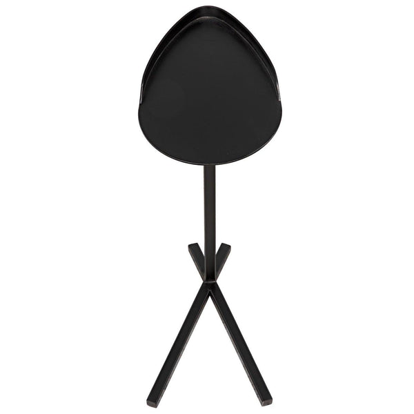 Noir Golem Side Table, Black Steel-Noir Furniture-Blue Hand Home