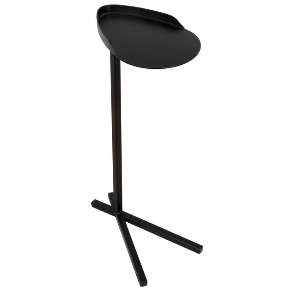 Noir Golem Side Table, Black Steel-Noir Furniture-Blue Hand Home