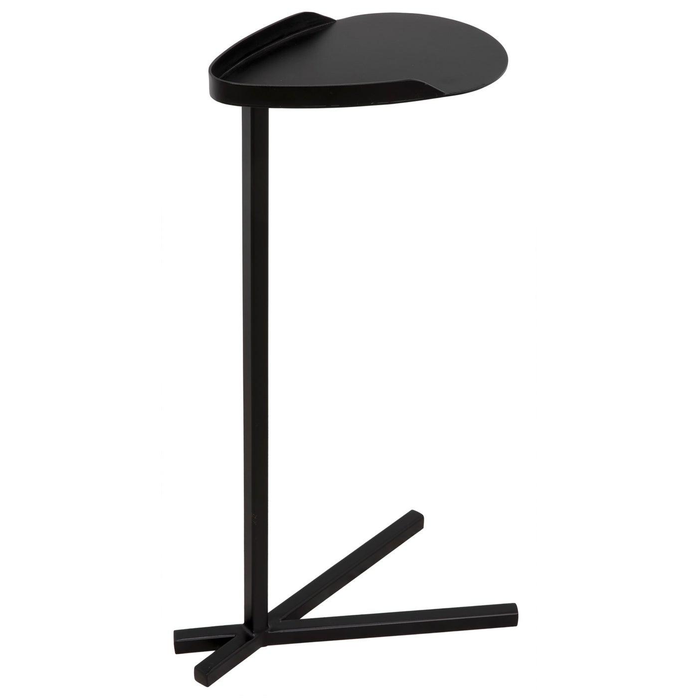 Noir Golem Side Table, Black Steel-Noir Furniture-Blue Hand Home