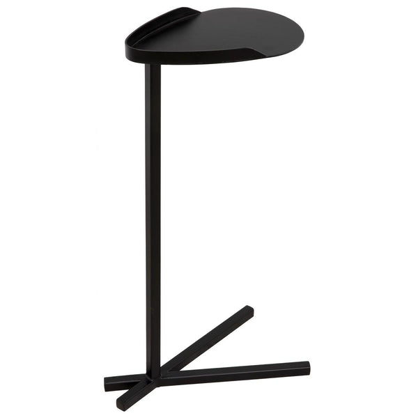 Noir Golem Side Table, Black Steel-Noir Furniture-Blue Hand Home