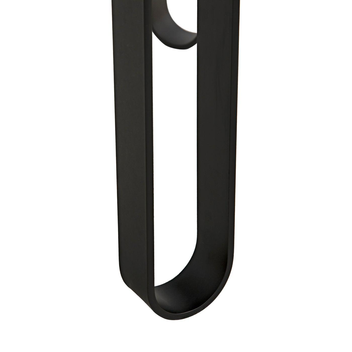 Noir Marcellus Side Table, Black Metal-Noir Furniture-Blue Hand Home