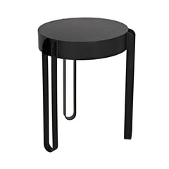 Noir Marcellus Side Table, Black Metal-Noir Furniture-Blue Hand Home