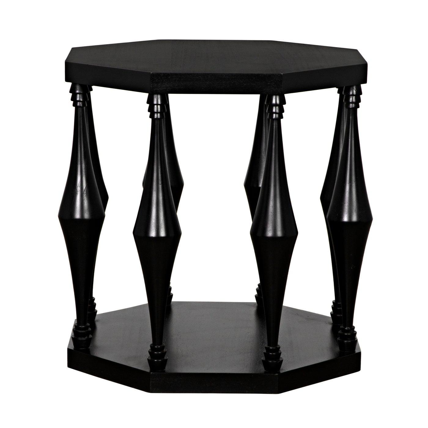 Marceo Side Table, Hand Rubbed Black-Noir Furniture-Blue Hand Home