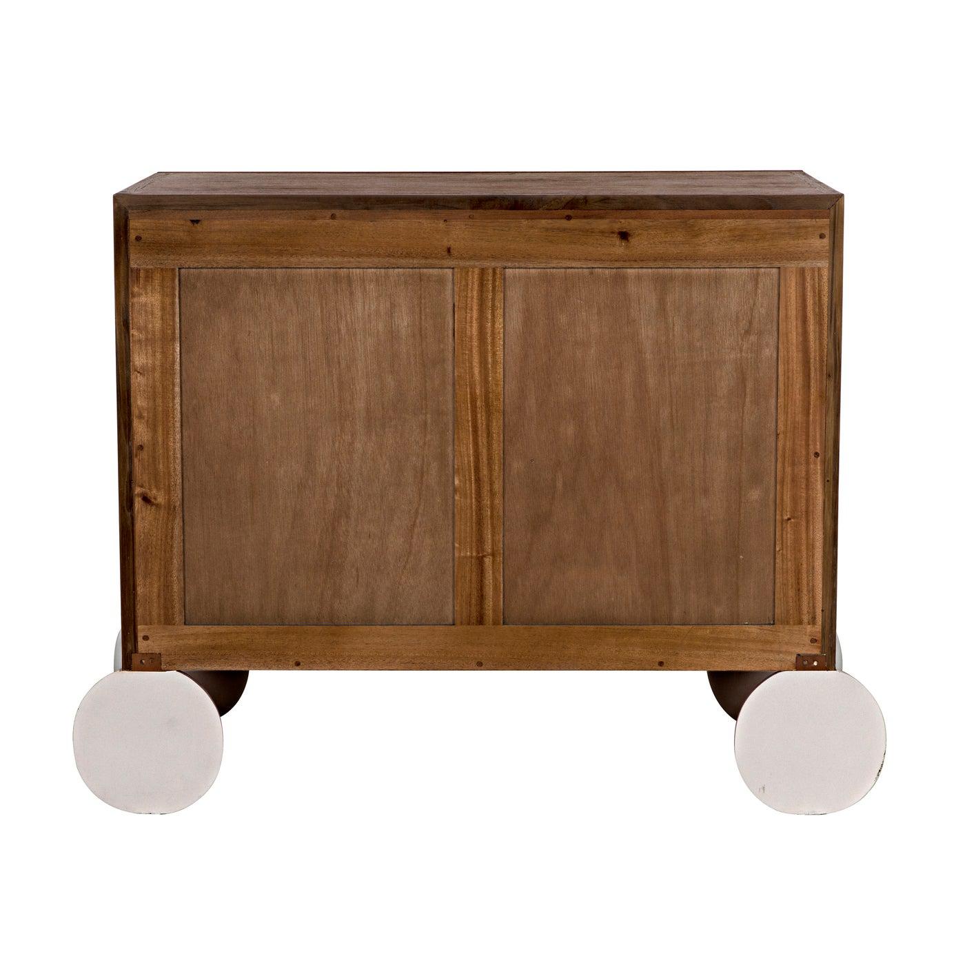 Marcel Side Table, Teak with White Details