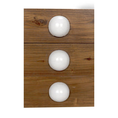 Marcel Side Table, Teak with White Details