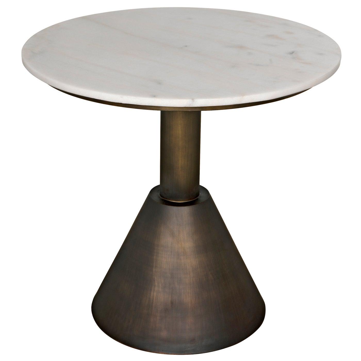 Joseph Side Table, Aged Brass