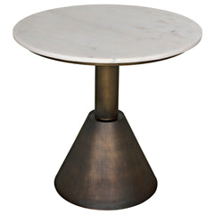 Joseph Side Table, Aged Brass