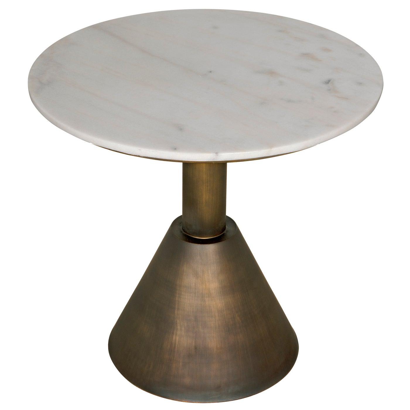 Joseph Side Table, Aged Brass
