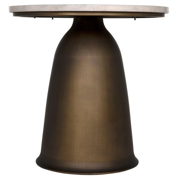 Aiden Side Table, Aged Brass-Noir Furniture-Blue Hand Home