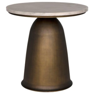 Aiden Side Table, Aged Brass-Noir Furniture-Blue Hand Home