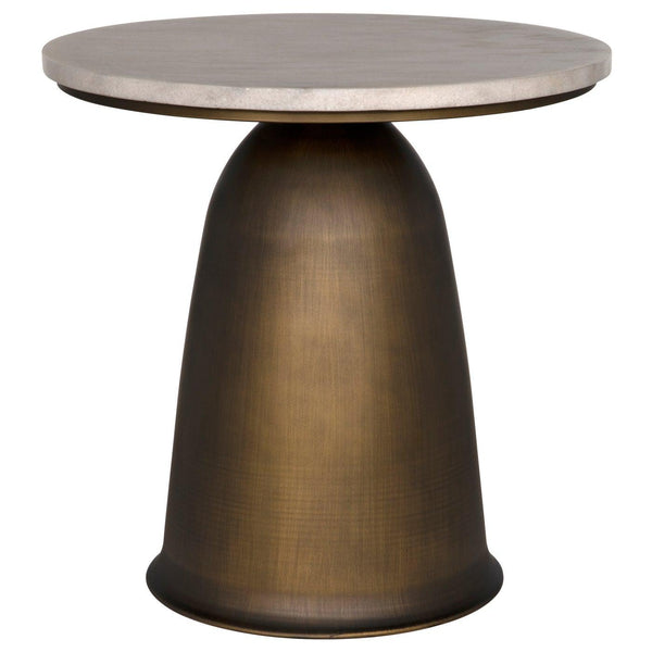 Aiden Side Table, Aged Brass-Noir Furniture-Blue Hand Home