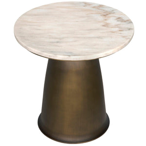 Aiden Side Table, Aged Brass-Noir Furniture-Blue Hand Home